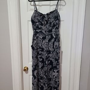 Roxy | Jumpsuit/Romper with Spaghetti Strap | Navy & White | Large | NWT